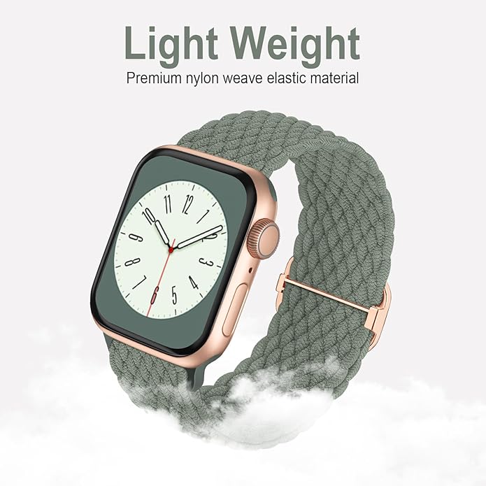 Braided Solo Loop Compatible with Apple Watch Band 38mm 40mm 41mm 42mm 44mm 45mm 46mm 49mm Women Men, Adjustable Stretchy Bands Elastic Sport Strap for iWatch Series 11 10 9 8 7 6 5 4 3 2 SE Ultra 3 2 - Image 2