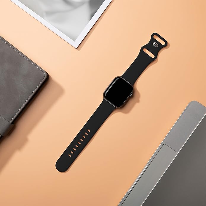 Sport Bands Compatible with Apple Watch 42mm 44mm 45mm 46mm 41mm 38mm 40mm 49mm for Women Men, Soft Silicone Strap for iWatch Wristband Series Ultra SE 11 10 9 8 7 6 5 4 3 2 1 - Image 2