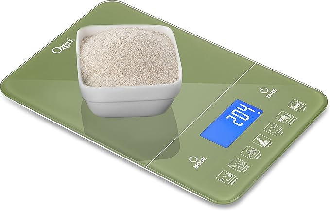 Ozeri Touch III Digital Kitchen Scale with Calorie Counter, 22 lbs (10 kg), Calla Green - Image 5