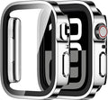 Amizee 2 Pack Case Compatible with Apple Watch Series 11/10 46mm Case with Built-in Screen Protector, Ultra-Thin Hard PC Straight Edge Anti-Scratch Protective Cover for iWatch 46mm (Silver/Clear) by Amizee