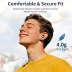 Wireless Earbuds Bluetooth Headphones, LED Power Display Earphones with Wireless Charging Case, 35H Playback, IPX4 Waterproof, In-Ear Ear buds with Mic for TV Smart Phone Laptop Computer Sports - Image 5