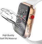 [2-Pack] Julk 38mm Case for Apple Watch Series 3 Series 2 Screen Protector, Overall Protective Case TPU HD Ultra-Thin Cover for iWatch, 2 Transparent - Image 5