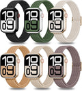 6 Pack Thin Stretchy Braided Compatible with Apple Watch Band 38mm 40mm 41mm 42mm 44mm 45mm 46mm 49mm Women Men, Solo Loop Nylon Slim Strap for iWatch Bands Series 11 10 SE 9 8 7 6 5 4 Ultra 3 2 1 by Unknown
