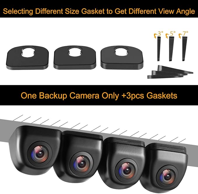 NATIKA Backup/Front View Camera,IP69K Waterproof Great Night Vision HD and Super Wide Angle Metal OEM Style Reverse Rear View Backup Camera for Cars Pickup Trucks SUVs RVs Vans (Black) - Image 3