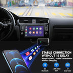Jemluse Wireless CarPlay Adapter for Apple iPhone - Multi-User Seamless Connection for Convert Wired to Wireless Car Play Adapter - No Latency from iOS 10+ to Screen w/USB C (Silver) - Image 3