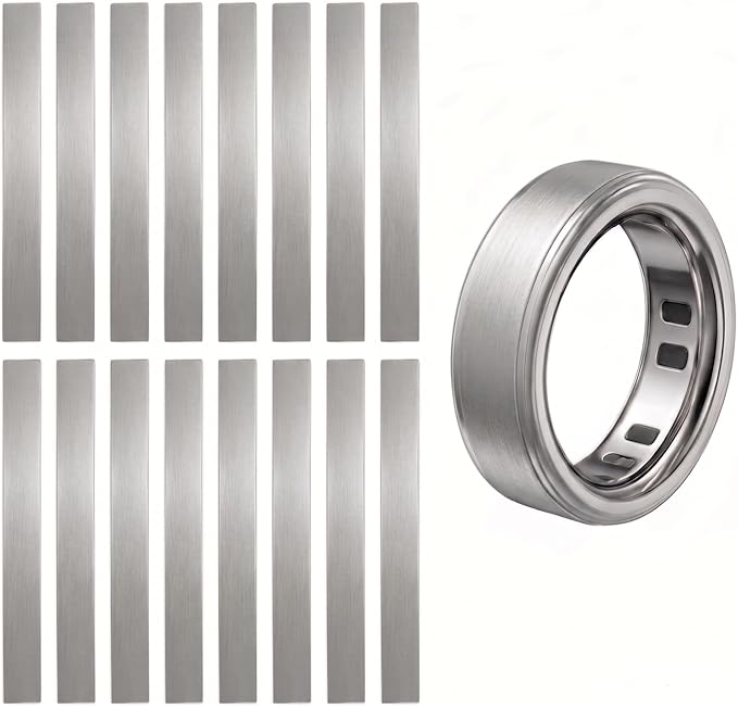 16 Pack for Oura Ring Gen 4/4 Ceramic/Gen 3 Skin Cover, Scratch-Resistant Stays in Place Protective Film for Oura Ring 4 Cover - Silver (Size 5/6/7/8) by Seltureone