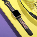 Lerobo Compatible with Apple Watch Bands 45mm 46mm 44mm 42mm 49mm Ultra 2 3 Women Men,Soft Silicone Sport Bands Replacement Wristbands for iWatch SE 3 2 Series 11 10 9 8 7 6 5 4 3 2 1,Black/Pink - Image 2