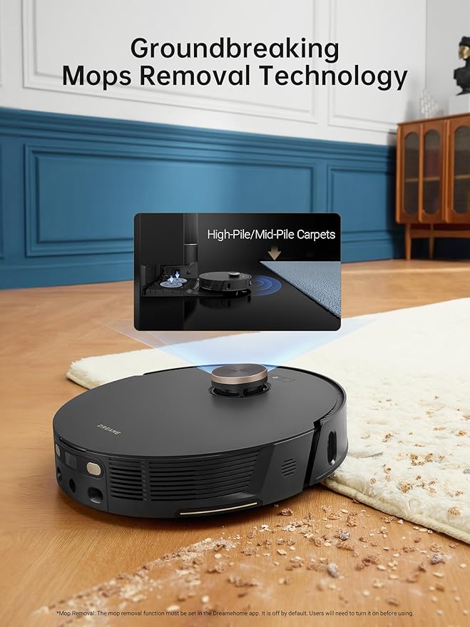 DREAME L30 Ultra Robot Vacuum, 136°F Hot Water Mop-Self-Cleaning, Mops Self-Drying, Mop-Extend, Raising, Refilling, Auto-Empty, 7,300Pa Suction, AI Action and 3D Navigation - Image 7