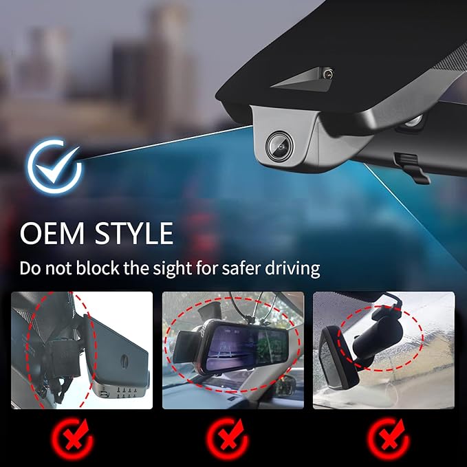 mangoal Front 4K & Rear 1080P Dash Cam Custom Fit for Toyota C-HR 2018 2019 2020 LE Limited XLE Premium (Model B),Integrated OEM Look, 2160P UHD Video, Built-in WiFi & APP, 128GB Card - Image 5