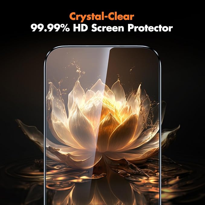UNBREAKcable for iPhone 17 Pro Max Screen Protector, 3-Pack Full Coverage Tempered Glass [Military Grade Shatterproof] [9H Hardness] [Easy Installation] [Bubble Free] for iPhone 17 Pro Max 6.9" - Image 6