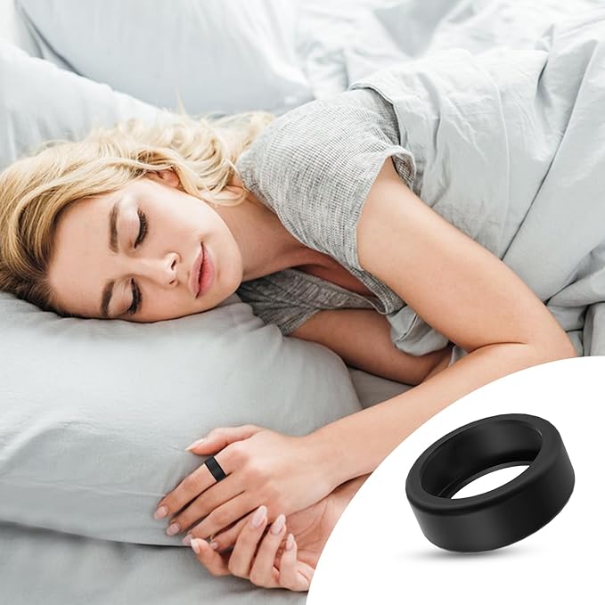 4-Pack Protector Compatible for Oura Ring 4/Ring Gen 3 /ULTRAHUMAN Ring AIR,Silicone Case Finger Wrapper Woking out Women Men(Black*2+Blue*2, S for 5/6/7/8/9/10) - Image 7
