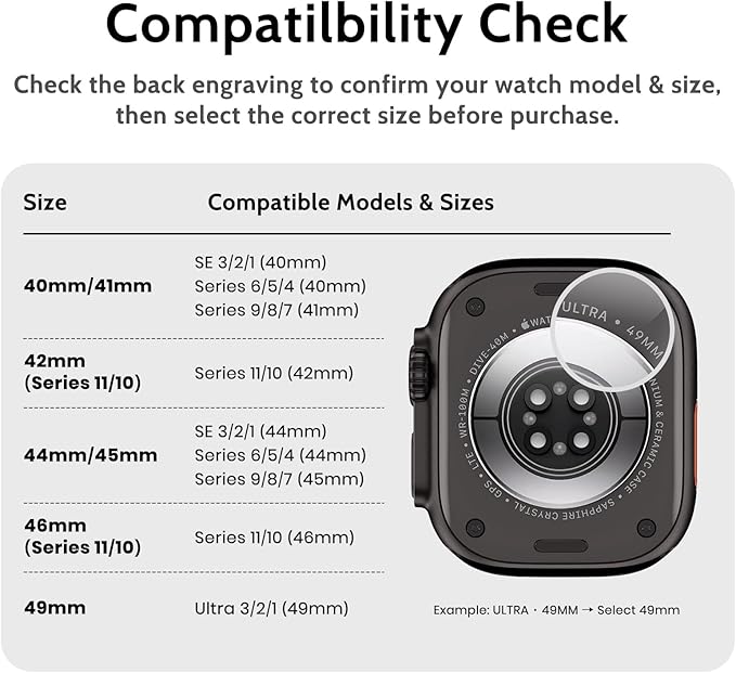 amBand Bands Case Screen Protector Compatible with Apple Watch Ultra 3/2/1 49mm for Men, M1 Sport Series Rugged Cover Strap and 9H Tempered Glass, Military Protective Bumper for iWatch 49 mm Men Black - Image 8
