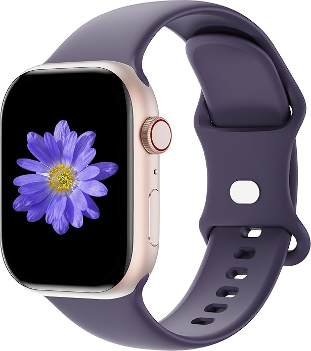 Sport Bands Compatible with Apple Watch 42mm 44mm 45mm 46mm 41mm 38mm 40mm 49mm for Women Men, Soft Silicone Strap for iWatch Wristband Series Ultra SE 11 10 9 8 7 6 5 4 3 2 1 by Cindgress
