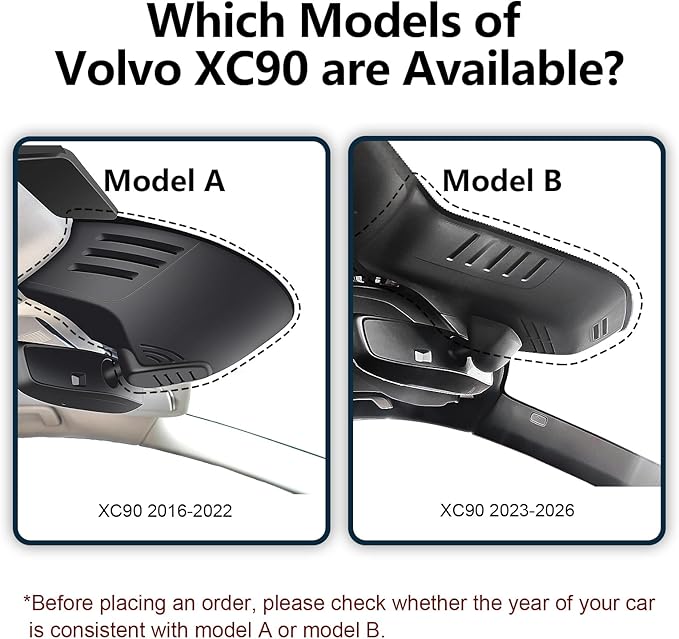 Mangoal 4K Dash Cam Custom for Volvo XC90 2016 2017 2018 2019 2020 2021 2022 (Model A),T5 T6 T8,Integrated OEM Look, UHD 2160P Video, WiFi & App,Loop Recording,Easy to Install, 64GB Card - Image 2