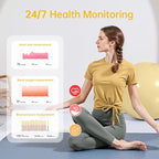 Smart Ring for Women & Men, Health Tracker Ring with Heart Rate, Blood Oxygen,Blood Pressure, IP68 Waterproof Fitness Ring, Sleep Tracker for iPhone and Android, No APP Fee (Gold, 11#) - Image 5
