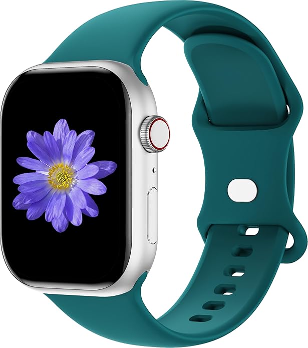 Sport Bands Compatible with Apple Watch 42mm 44mm 45mm 46mm 41mm 38mm 40mm 49mm for Women Men, Soft Silicone Strap for iWatch Wristband Series Ultra SE 11 10 9 8 7 6 5 4 3 2 1 by Cindgress