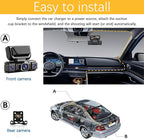 360° Car DVR WiFi 4Channels Dash Cam Video Recorder, 1080p FHD Car Camera - Dash Cam Front and Rear, Loop Recording, Night Vision, Parking Mode, 170° Wide Angle Camera (WiFi+32G Card) - Image 5