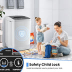 Nictemaw Portable Washing Machine, 20 lbs Capacity Full Automatic Portable Washer, 2.8Cu.ft Compact Washer Dryer Combo with 4 Wash Programs 4 Water Levels 3 Water Temp & Drain Pump for Home, RV, Dorm - Image 7