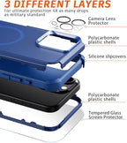 Diverbox for iPhone 15 pro max case - [Compatible with MagSafe] [with Screen Protector ] [Shockproof] [Dropproof] Heavy Duty Protection Phone Case for iPhone 15 pro max (Blue) - Image 6