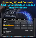 PLZ 7" Wireless Double Din Car Stereo Apple Carplay Radio QLED Screen for Car, Android Auto, Bluetooth 5.3, Fast Charger, 1080P Backup Camera, 4.2 Channel Outputs 240W, 2 Subwoofer - Image 7
