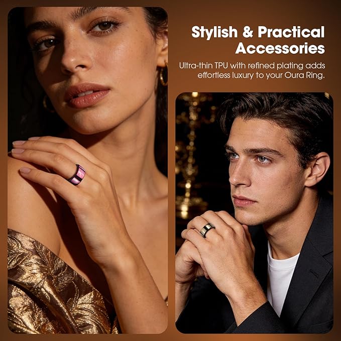High-Gloss Plated Covers Compatible with Oura Ring Gen 4/Oura Gen 3 Cover, Anti-Scratch Ultra-Thin TPU Ring Protector Case Accessories for Women Men - Not for Oura 4 Ceramic - Image 7
