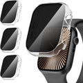 Suoman 3-Pack for Apple Watch Series 11/10 42mm Case, [Anti-Peeping] Ultra-Thin Tempered Glass Privacy Screen Protector, All-Round Durable Hard PC Glossy Protective Cover by Suoman