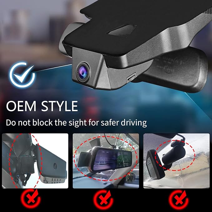 Mangoal 4K Dash Cam Custom fit for Toyota Tacoma 2018 2019 2020 2021 2022 2023(Model A),Limited TRD Sport Off-Road Pro SR5 SR,Integrated OEM Look,UHD 2160P Video,App & WiFi, 64GB Card - Image 7