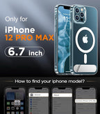 Temdan Magnetic Compatible with iPhone 12 Pro Max Case, [Built-in Invisible Kickstand][Compatible with MagSafe][Military Grade Shockproof] Slim Thin Phone Case for iPhone 12 Pro Max 6.7" - Image 7