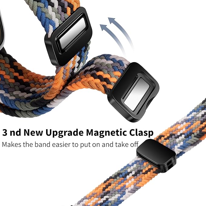 Qimela Sport Loop Compatible with Apple Watch Band 38mm 40mm 41mm 42mm 44mm 45mm 46mm 49mm for Women Men,Magnetic Strap Stretchy Braided Wristband for iWatch Series 11 10 9 8 7 6 5 4 SE Ultra 3 2 1 - Image 5