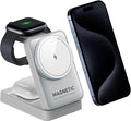 2026 Upgraded 3-in-1 Wireless Charger for iPhone,Travel Magnetic Charger Stand Nightlight Foldable Wireless Charging Station Compatible with Magsafe Charger&iPhone 17/16/15/14/13,Apple Watch&AirPods by BODSEIEOU
