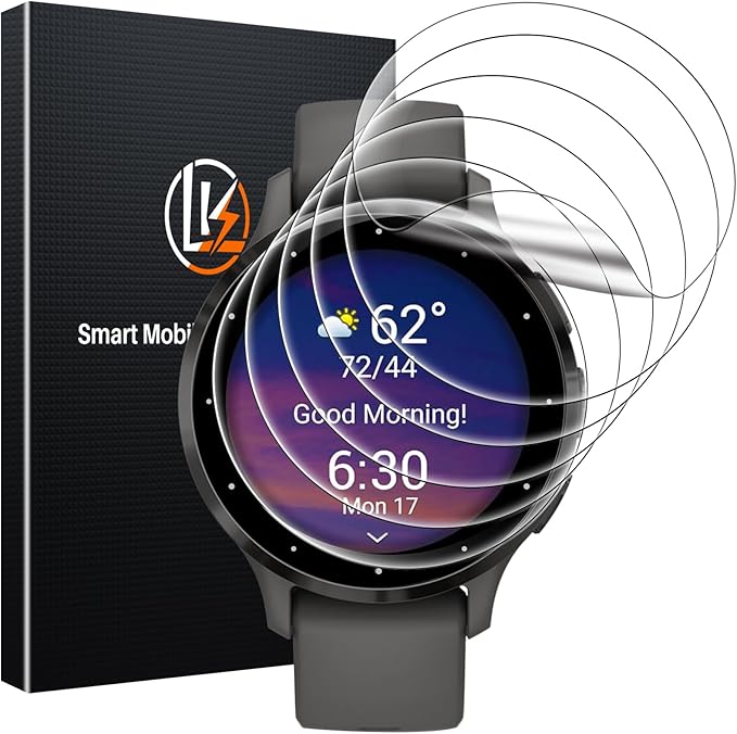 LK 6 Pack for Garmin Venu 4/ Venu 3s Screen Protector 41mm - Anti-Scratch, Self-Healing Soft TPU Screen Protector for Garmin Venu 41mm, Bubble Free, HD Transparent, Touch Sensitive by LK