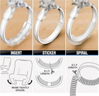 Ring Sizer Adjuster for Loose Rings, 64-Piece Set with 3 Types (Spiral Coils, Ring Guards, Sizing Strips) Fits Ring Widths 1-10mm, Invisible Resizing Solution for Women & Men - Image 5