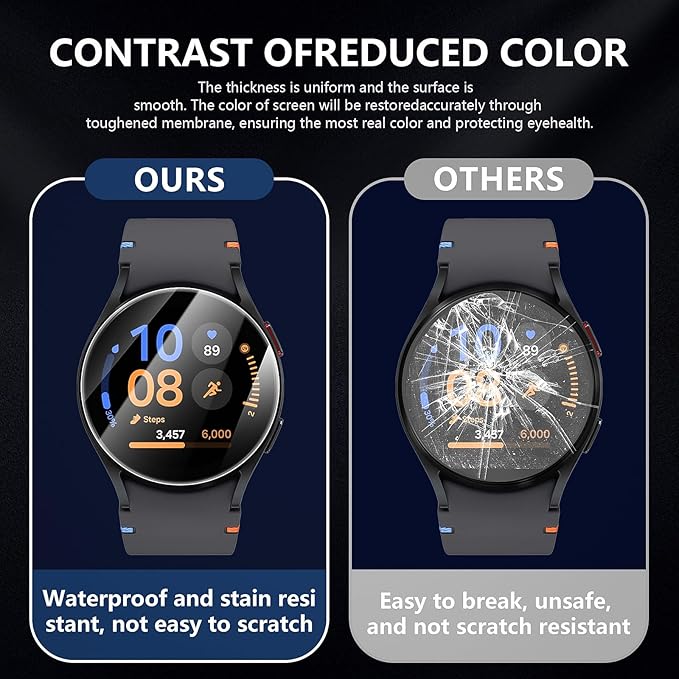 Suoman 4-Pack for Samsung Galaxy Watch FE 40mm Tempered Glass Screen Protector,[Anti-Scratch] 9H Hardness protective film ﻿ - Image 7