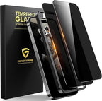 ImpactStrong Anti-Spy Privacy Screen Protector for iPhone 17 Pro (6.3-Inch), 9H Tempered Glass, Shatter-Resistant, Anti-Scratch, Easy Install Kit, Case Friendly, 2-Pack by IMPACTSTRONG