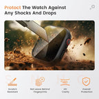 Goton Waterproof Privacy Case for Apple Watch Screen Protector, Anti-Spy Tempered Glass Film iWatch Cover Hard PC Case Bumper for Apple Watch Series 11/10, 46mm RosegoldBlack - Image 5