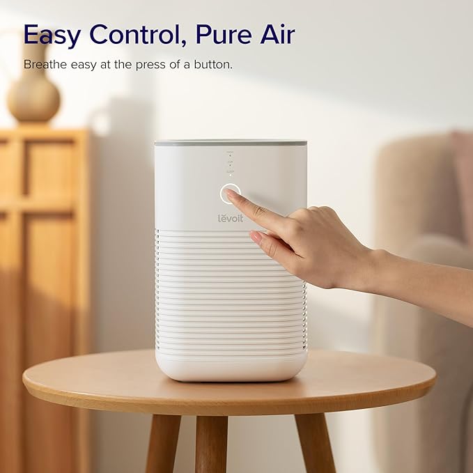 LEVOIT Air Purifier for Home Bedroom, AHAM VERIFIED, Freshens Small Room with Aroma Pad, For Smoke, Pollen, Pet Dander, Odor, Dust, Office, Desktop, 1 Pack, White - Image 6