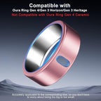 3 Pack Cover Compatible with Oura Ring Gen 4/Oura Ring Gen 3 Horizon/Heritage, Support Charging with Cover on, Anti-Scratch TPU Protector for Men Women (Size 12, Pink+Red+Green) - Image 2