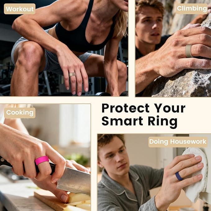 15 Pack Cover Compatible with Oura Ring Gen 4/ Gen 3 Horizon/Gen 3 Heritage - Charging Directly with Protector, Anti-Scratch Elastic Thin Silicone Case for Men Women Working Out - Image 6