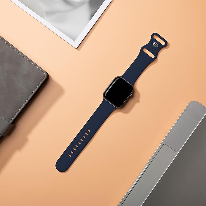 Sport Bands Compatible with Apple Watch 42mm 44mm 45mm 46mm 41mm 38mm 40mm 49mm for Women Men, Soft Silicone Strap for iWatch Wristband Series Ultra SE 11 10 9 8 7 6 5 4 3 2 1 - Image 2