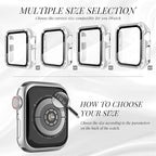 Recoppa Compatible for Apple Watch Case with Screen Protector for Apple Watch 40mm Series 6/5/4/SE, Bling Crystal Diamond Rhinestone Ultra-Thin Bumper Full Cover Protective Case for Women Girls iWatch - Image 2