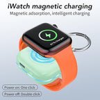HUOTO for Portable Apple Watch Charger, Mini Purse Keychain 1200mAh iWatch Charger Power Bank Wireless Battery Pack Travel Smart Watch Chargers for Apple Watch Series 11 10 9 8 7 6 5 4 3 2 SE Ultra 2 - Image 8