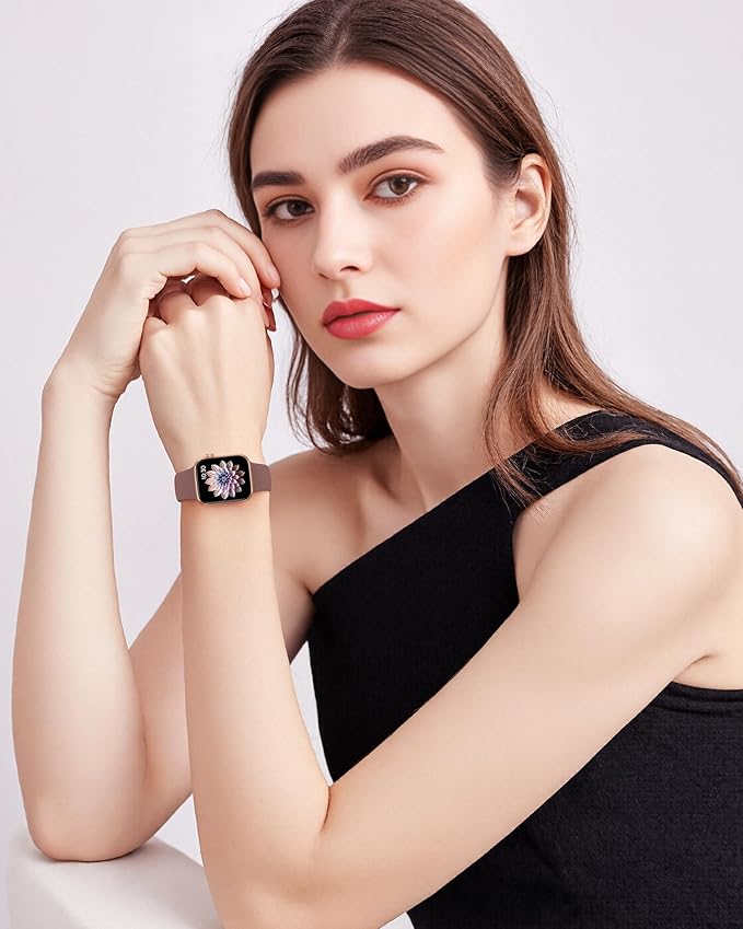 TreasureMax Sport Band Compatible with Apple Watch Bands 38mm 40mm 41mm 42mm 44mm 45mm 49mm,Soft Silicone Strap Compatible for Apple Watch Series Ultra 3 11 10 9 8 7 6 5 4 3 2 1 SE Men Women Smoke Violet - Image 4
