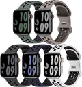 5 Pack Sport Bands Compatible with Apple Watch Band 44mm 45mm 46mm 42mm 41mm 40mm 38mm 49mm for Men Women, Breathable Silicone Wrist Strap for iWatch Series 11 10 9 8 7 6 5 4 3 2 1 SE3 2 1 Ultra3 2 1 by Honeystraper