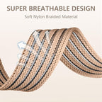 Braided Stretchy Band Compatible with Apple Watch Bands 38mm 40mm 41mm 42mm 44mm 45mm 46mm 49mm for Women Men, Adjustable Nylon Solo Loop Elastic Straps for iWatch Series 10 9 8 7 6 5 4 3 2 1 SE Ultra - Image 3