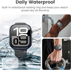LETOID Waterproof for Apple Watch SE (2025/2022/2020) Series 6 5 4 Screen Protector Case 40mm, iWatch Face Cover, Hard PC Protective Bumper with Tempered Glass for Men Women 40 mm Blue - Image 2