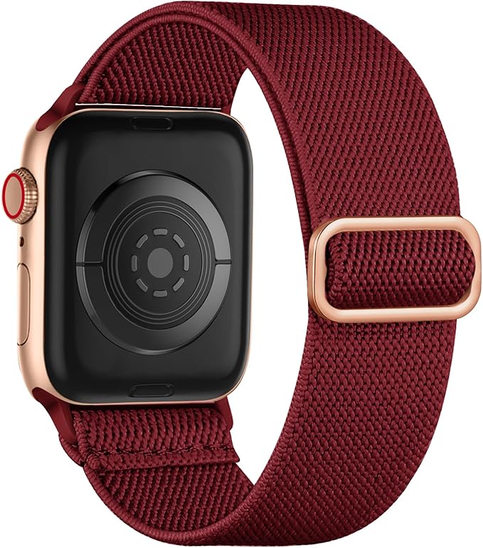 1 Pack Stretchy Solo Loop Compatible with Apple Watch Band 40mm 38mm 41mm 44mm 45mm 46mm 49mm 42mm Women Men, Soft Nylon Elastic Braided Strap for iWatch Series 11/10/9/8/7/6/5/4/3/2/1/SE/Ultra by Maledan