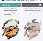 Tensea [4+4Pack for Samsung Galaxy Watch FE 2024/5 2022/4 2021 Screen Protector Case 40mm Accessories, Hard PC Bumper/HD Anti-Fog Tempered Glass Protective Film, Face Cover Set - Image 3
