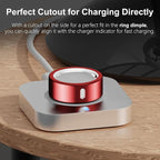 Cover Compatible for Oura Ring Gen 4/Gen 3 Horizon/Gen 3 Heritage,(NOT Compatible with Oura Ring 4-Ceramic), Charging Directly,Rugged TPU Finger Protector for Workout Women Men-Red+Green-Size 8 - Image 3