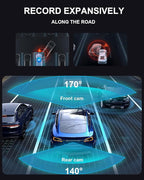 YKT 4K Mirror Dash Cam, Rear View Mirror Camera for Car with 2K Camera and 64GB Card, 10' Touch Screen Front and Rear Dashcam WiFi GPS, Night Vision, G-Sensor, Reverse Assist, 24H Parking Mode - Image 4