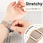 5 Pack Slim Braided Stretchy Bands Compatible with Apple Watch Band 40mm 41mm 42mm 38mm 44mm 45mm 46mm 49mm Women Men, Thin Elastic Nylon Solo Loop Straps for iWatch Series 10 9 8 7 6 5 4 3 11 SE 2/1 - Image 3